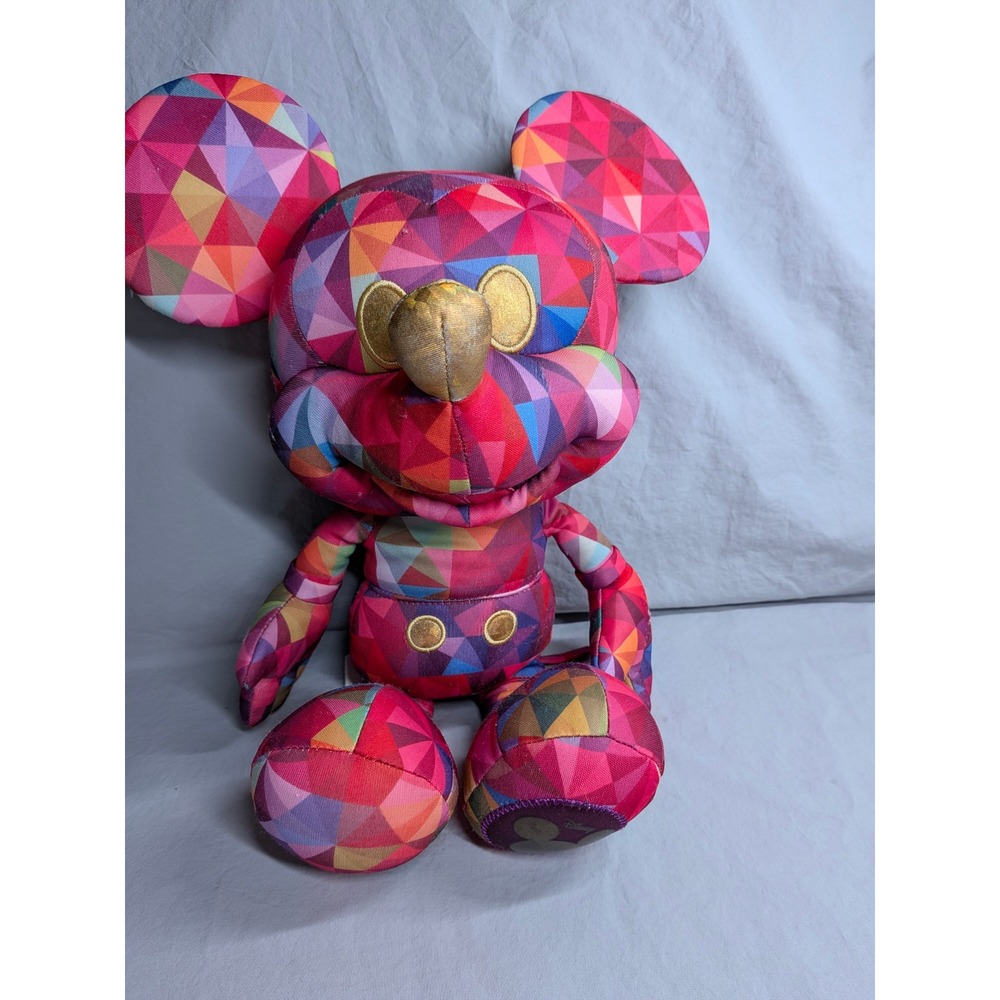 Disney Mickey Mouse 2020 Geometric Prism Plush Multicolored 16 Inch Collectible